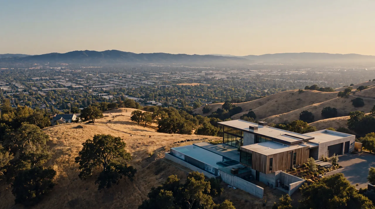 Cupertino, California, cinematic rendering